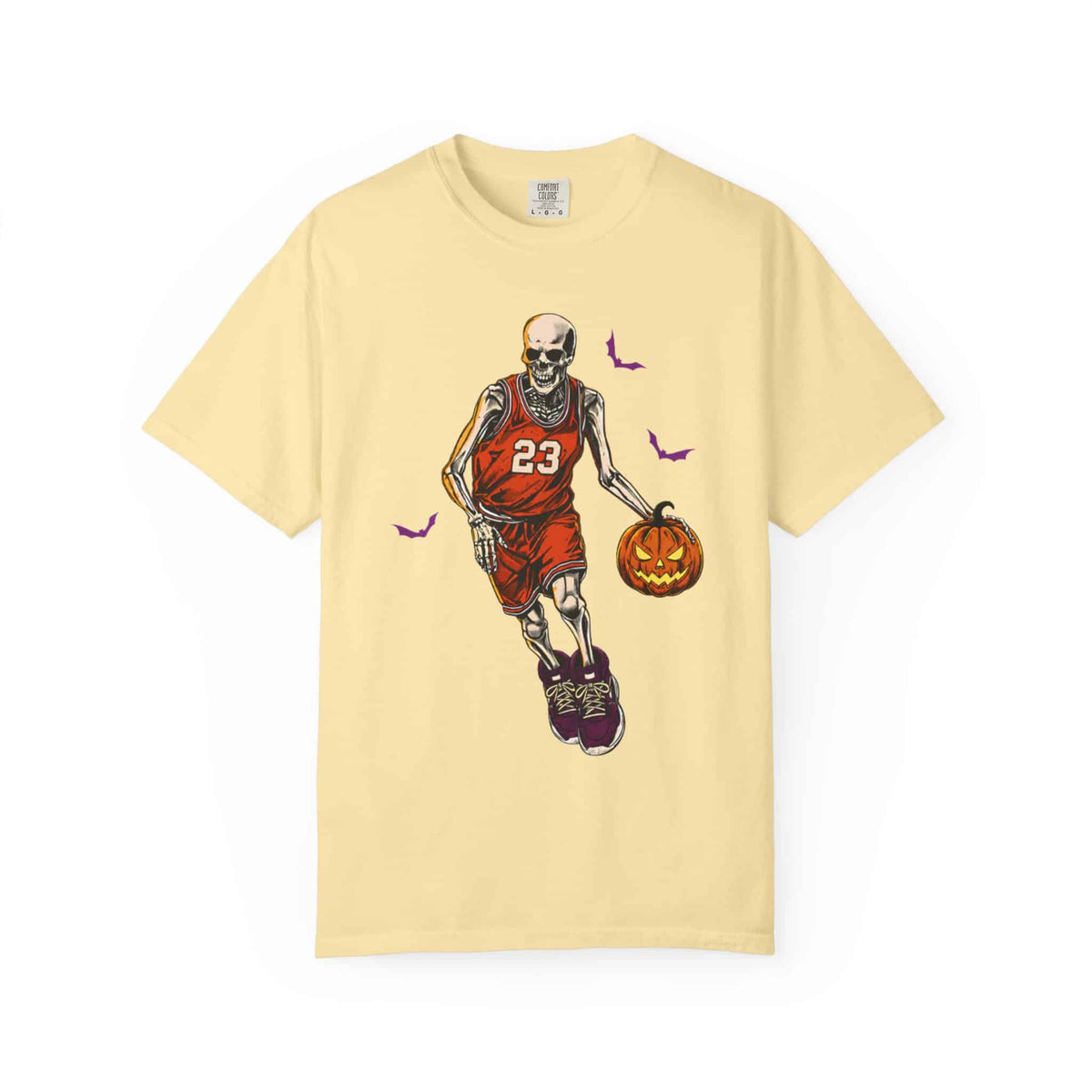 Halloween Basketball Unisex Garment-Dyed T-shirt image