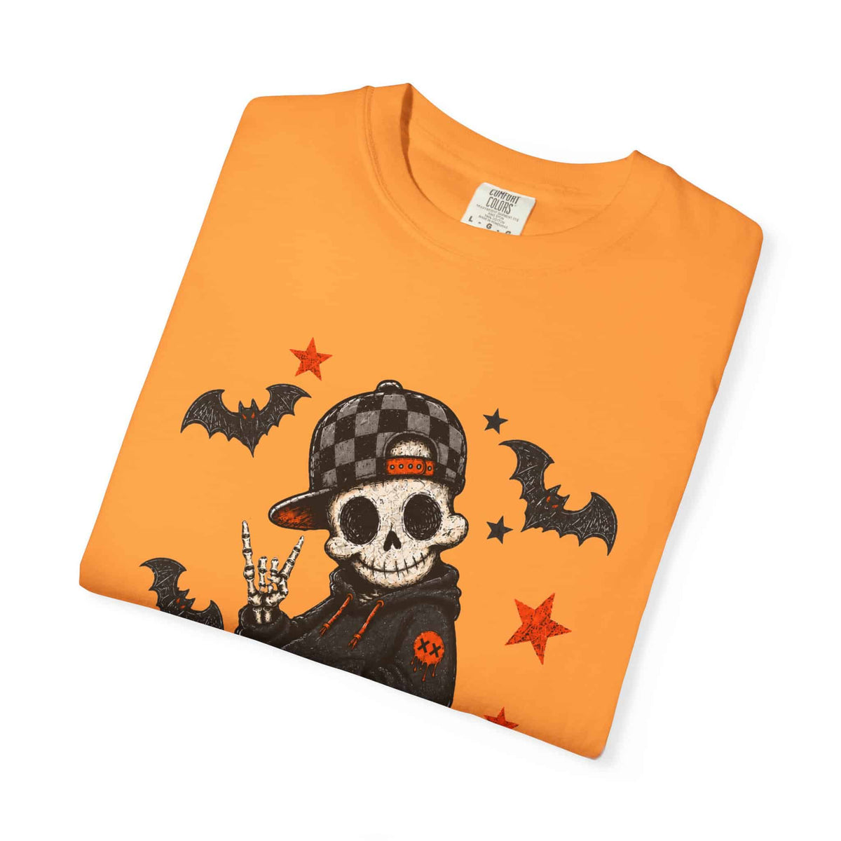 Boy Skeleton Halloween Unisex Garment-Dyed T-shirt image 44