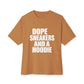 Graphic Print Unisex Oversized Boxy Tee - POD0036 - Toast, M image