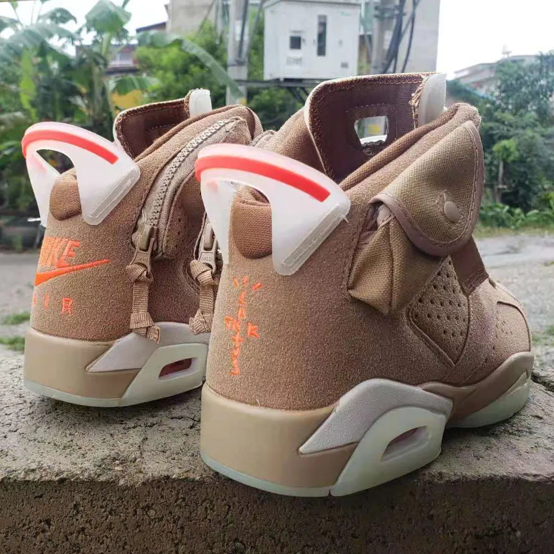 Travis Scott x AJ 6 British Khaki Shoes Sneakers – nk0001581 image 6