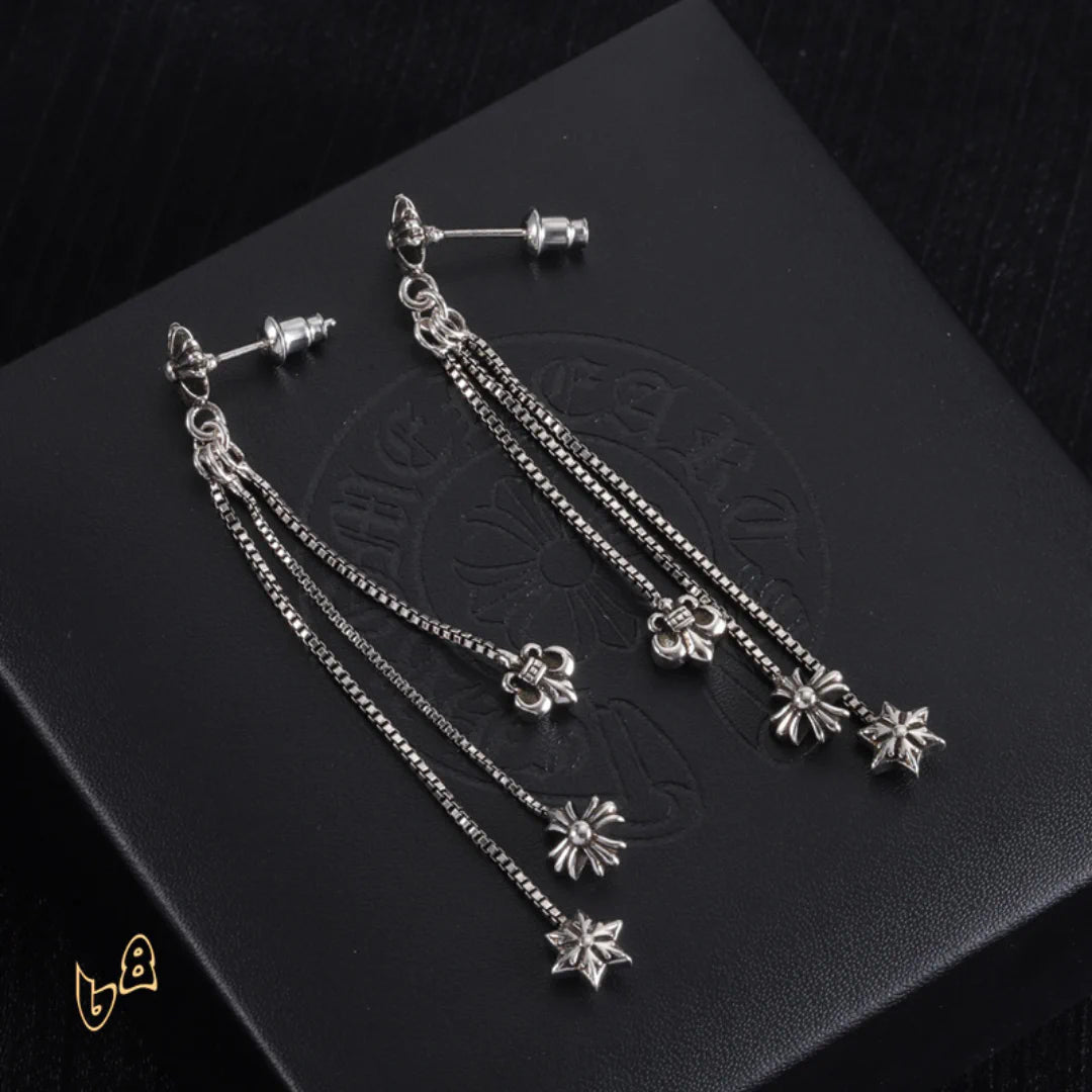CH Triple Charm Drop Earrings - CH0157 image 0
