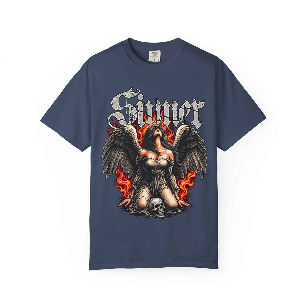 Sinner’s Flame Unisex Garment-Dyed T-shirt image