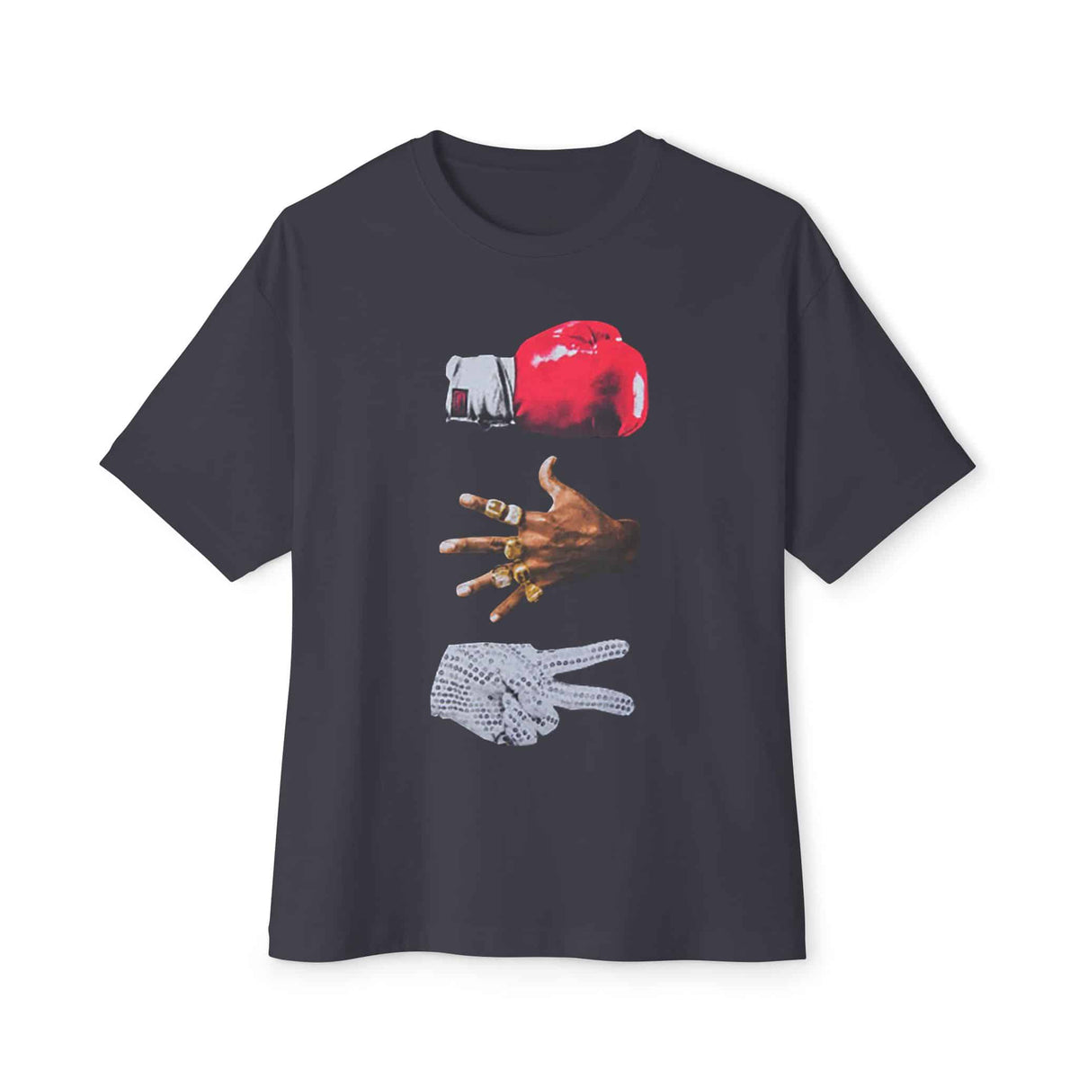 Rap Is My Life Unisex Oversized Boxy Tee - Dark Grey, 3XL image