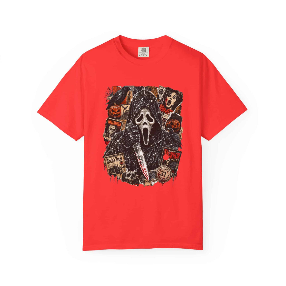Halloween Horror Unisex Garment-Dyed T-shirt image