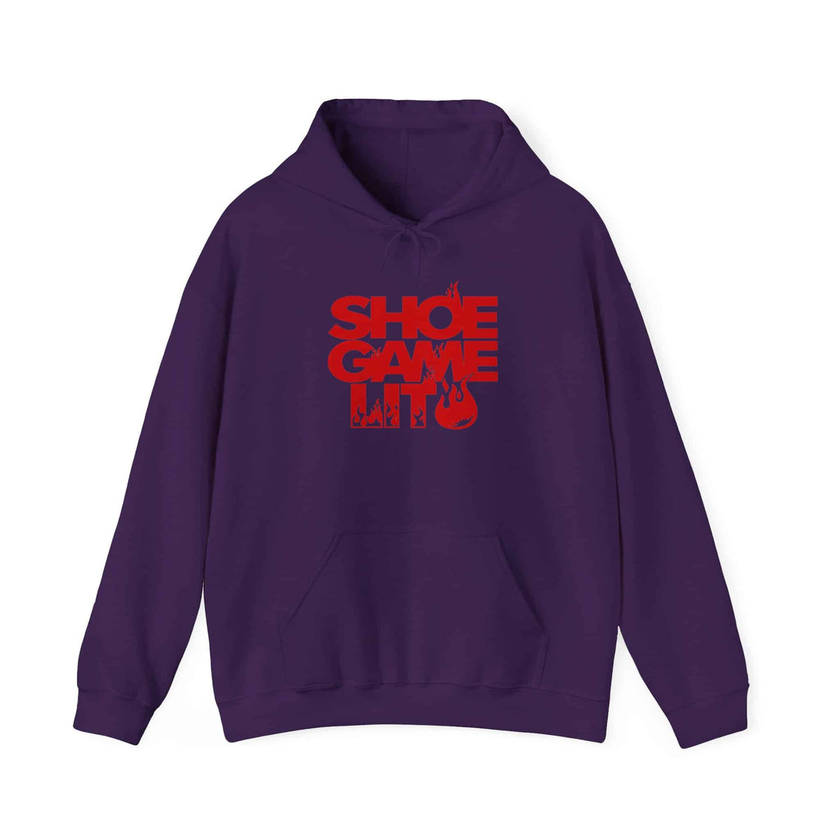 Graphic Print Hooded Sweatshirt - POD0040 - XL, Purple image