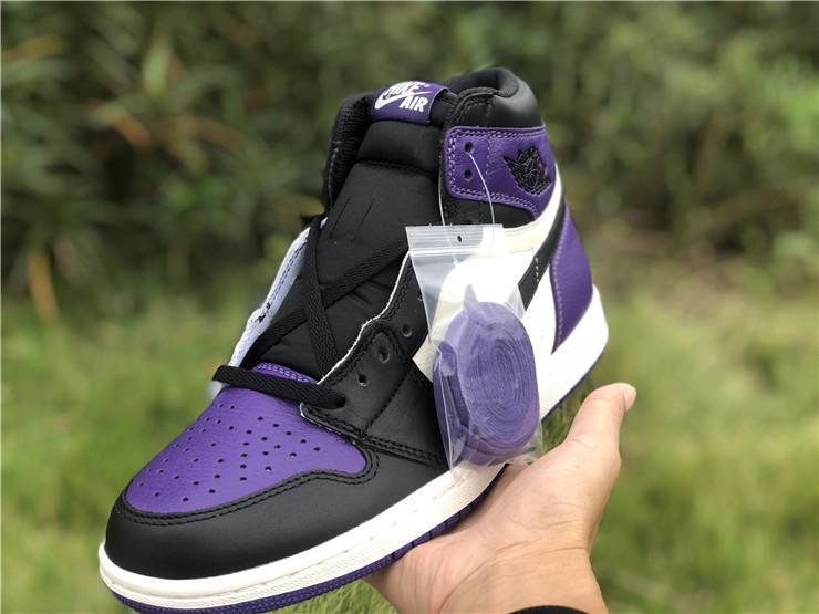 AJ 1 Retro High Court Purple Shoes Sneakers - nk0000569 image 9