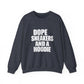 Graphic Print Crewneck Sweatshirt - POD0036 image