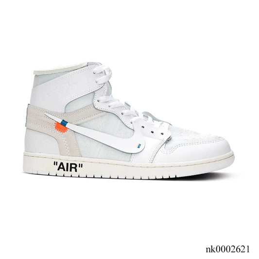 OW x AJ 1 High White Shoes Sneakers – nk0002621 image 0