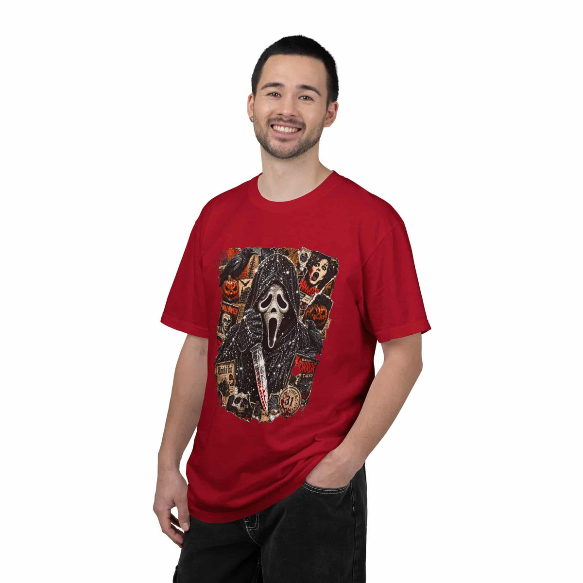 Halloween Horror Unisex Garment-Dyed T-shirt image 86