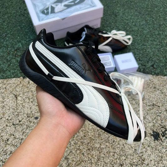 Rosé x PM Speedcat Premium Leather Black Shoes Sneakers - pm0000015 image 2