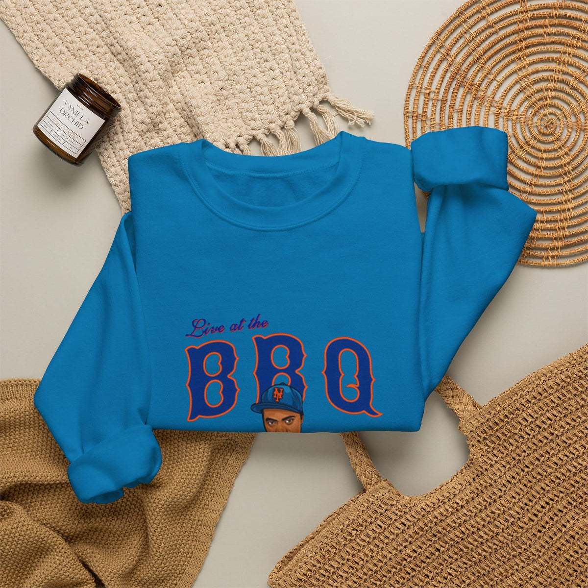 Rap Nas Live At The BBQ Crewneck Sweatshirt image 47