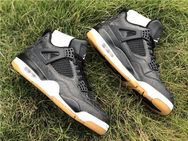 AJ 4 Retro Laser Black Gum Shoes Sneakers - nk0000654 image 19