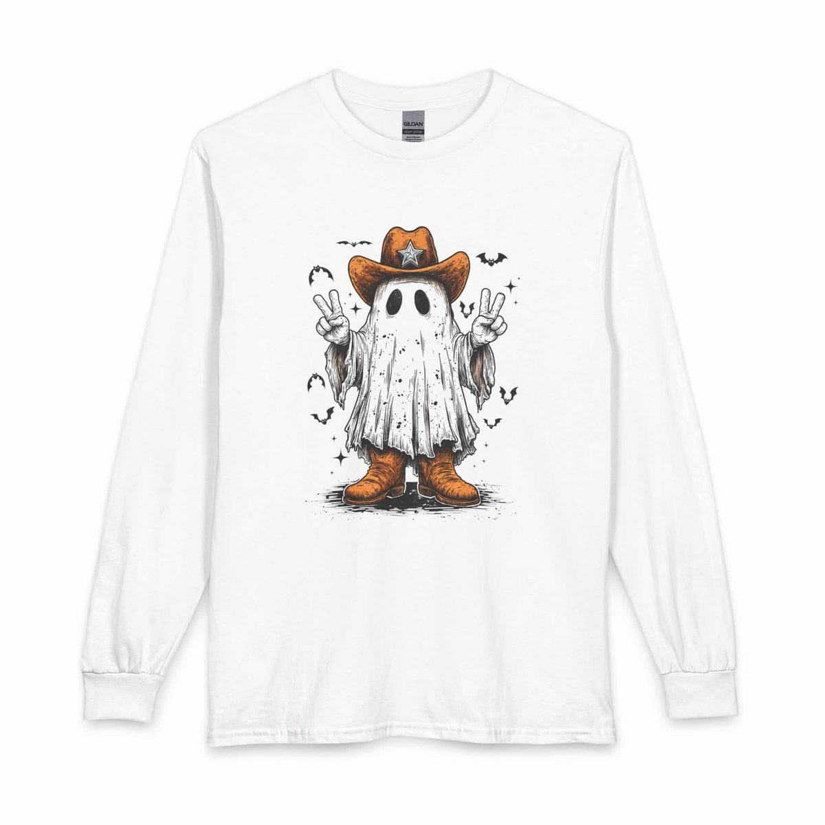 Howdy Ghost Long Sleeve T-Shirt image 0