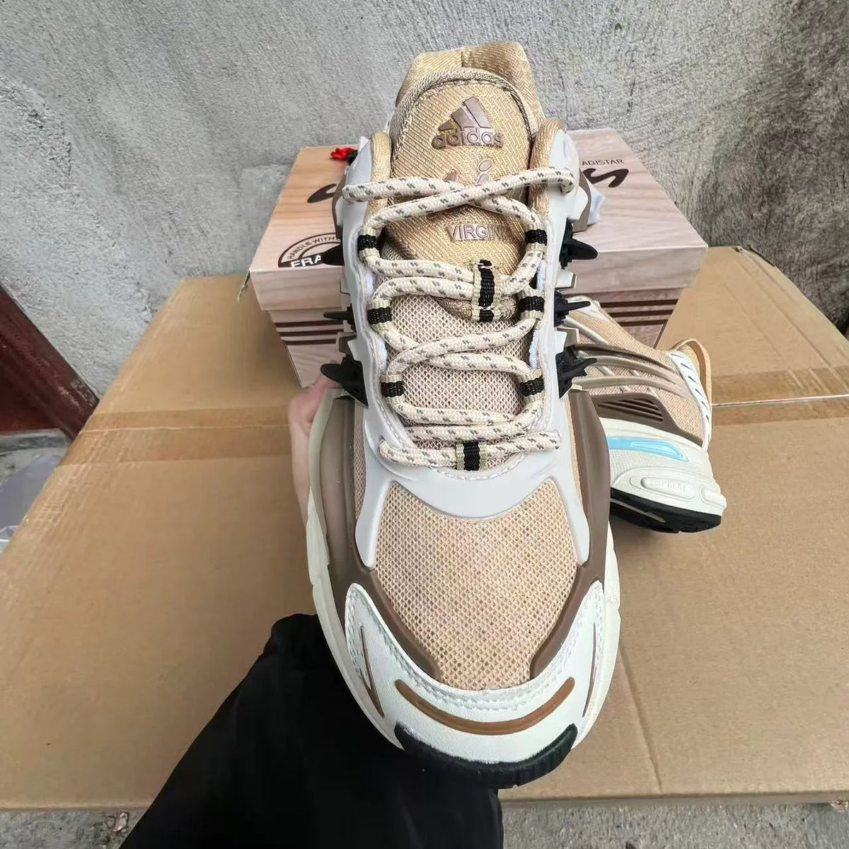 Pharrell x AD Adistar Jellyfish Tan  Shoes Sneakers - nk0004814 image 5