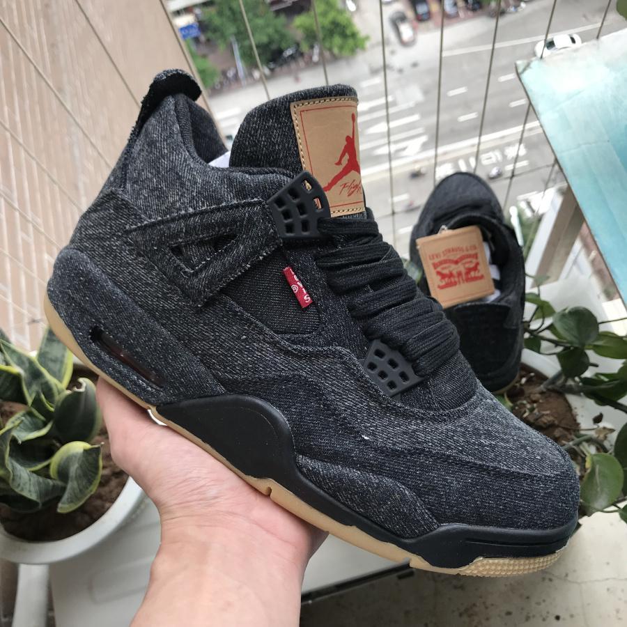 AJ 4 Retro Levi's Black (Levi's Tag) Shoes Sneakers - nk0000658 image 11