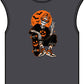 Retro Skater Skeleton Halloween Unisex Garment-Dyed Muscle Tee image
