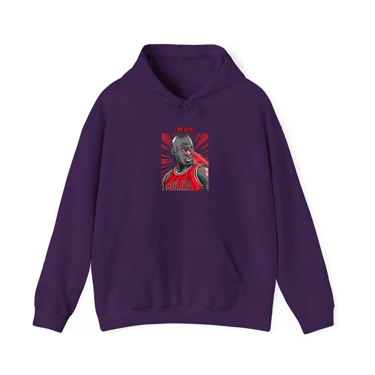 Graphic Print Hooded Sweatshirt - POD0032 - 5XL, Purple image