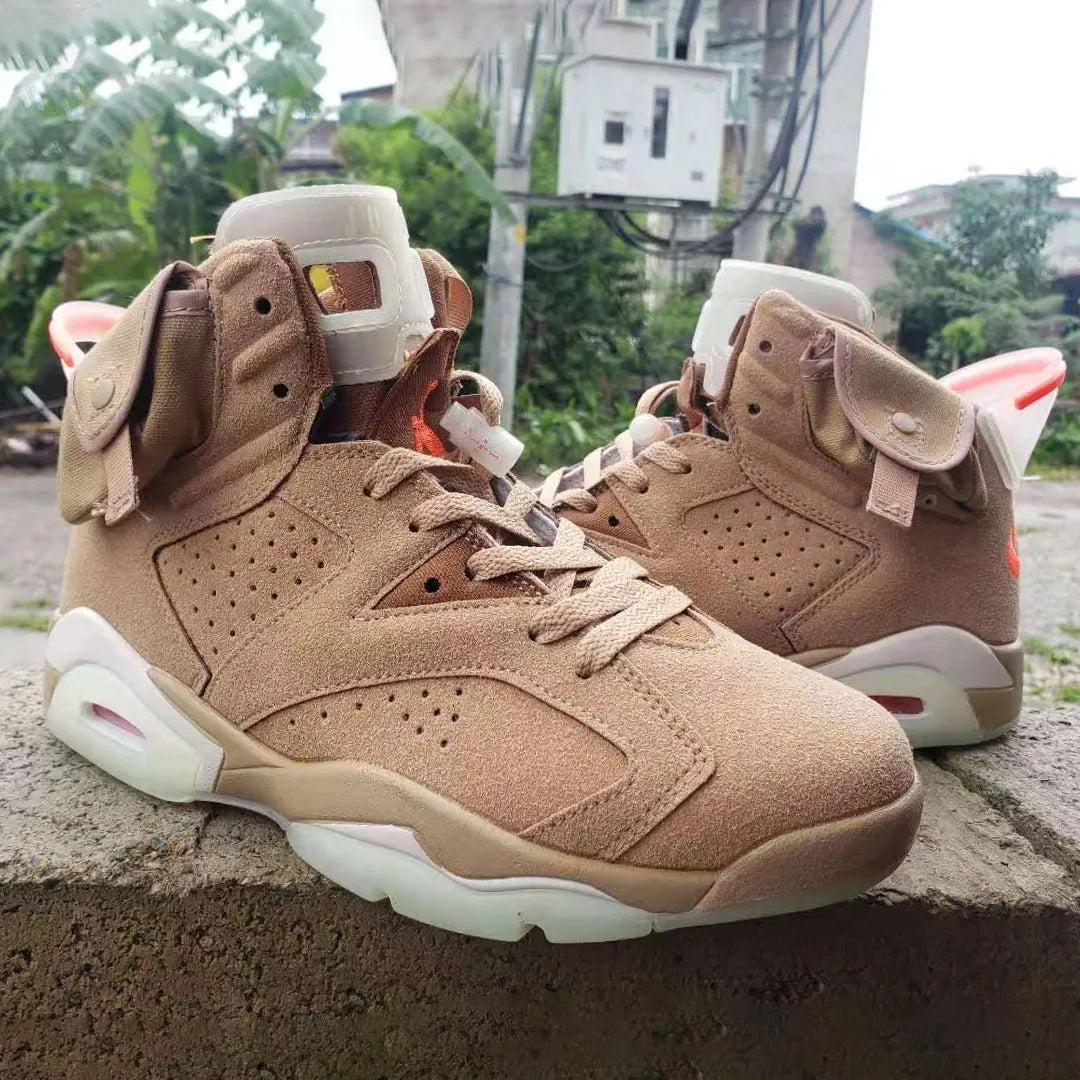 Travis Scott x AJ 6 British Khaki Shoes Sneakers – nk0001581 image 5