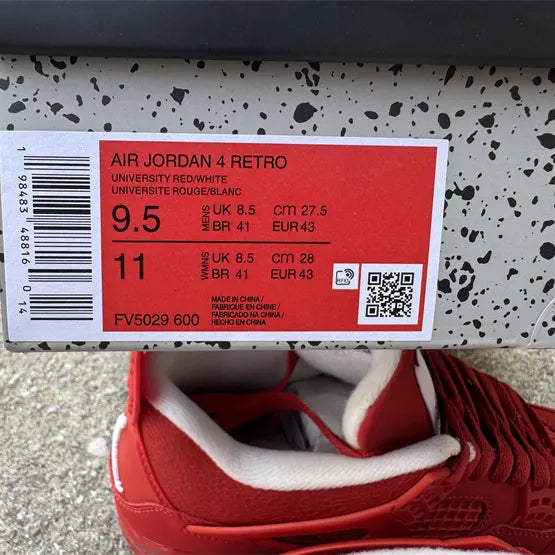 AJ 4 Triple Red Shoes Sneakers - nk0004844 image 18