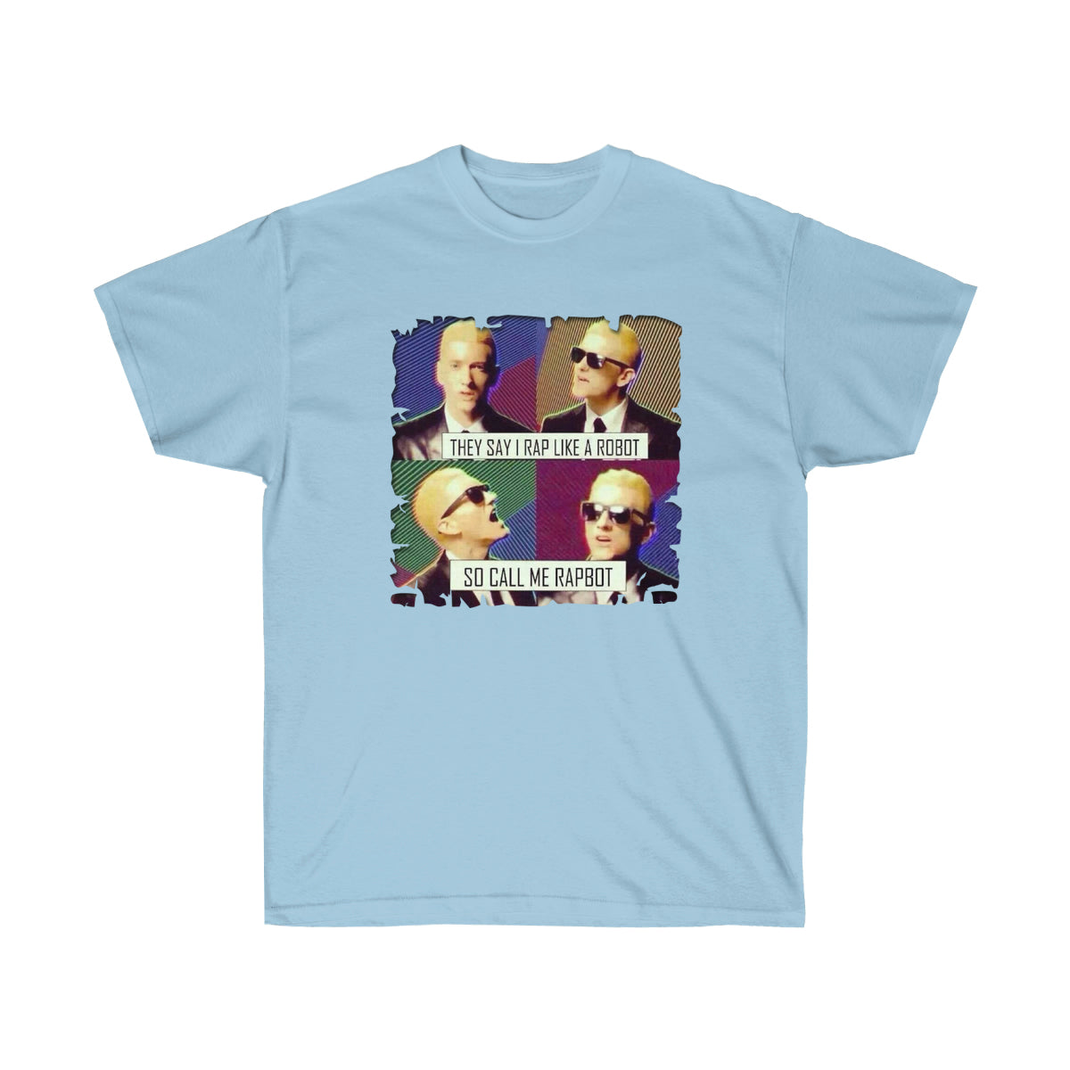 Call Me Rapbot Men T-Shirt - Light Blue, 2XL image