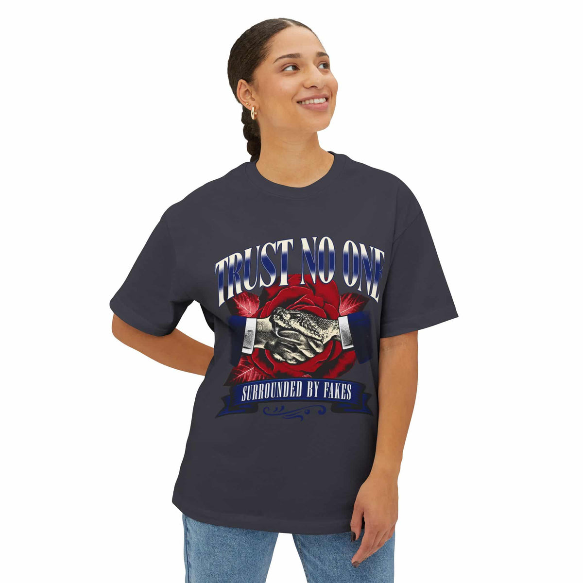Graphic Print Unisex Oversized Boxy Tee - POD0037 image 19