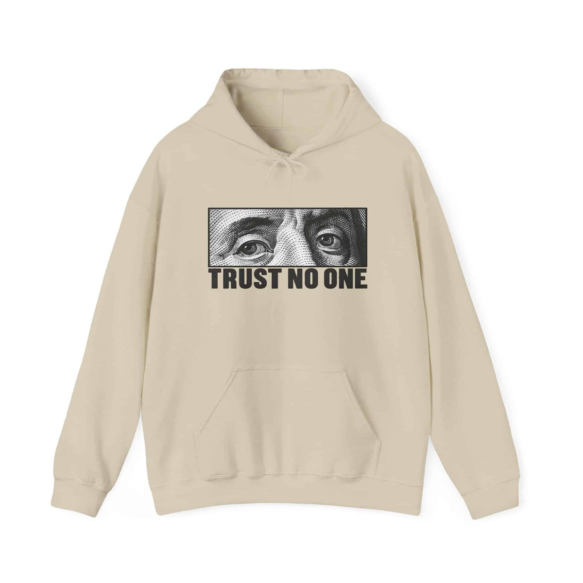 Graphic Print Hooded Sweatshirt - POD0039 - 2XL, Sand image
