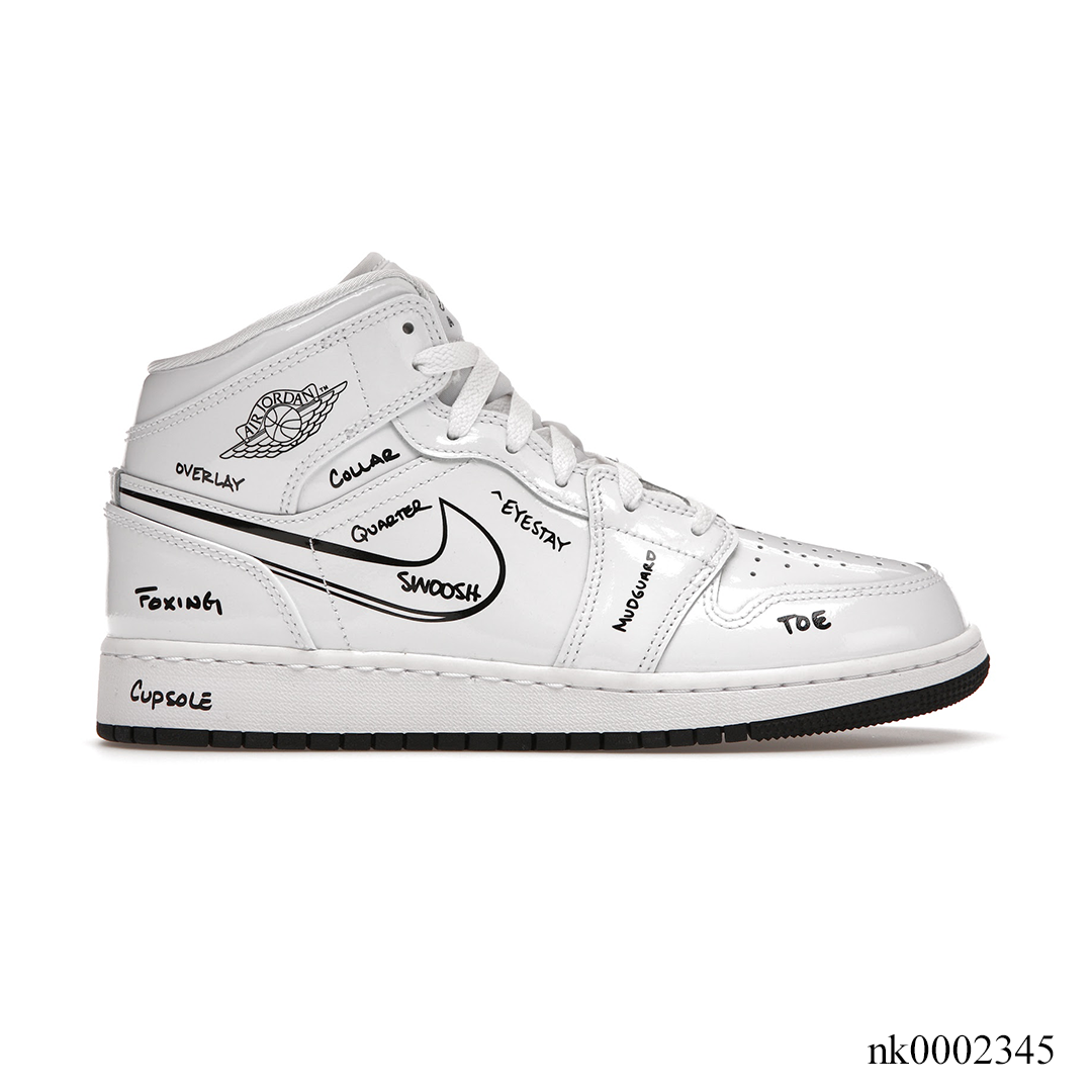 AJ 1 Mid Schematic Shoes Sneakers - nk0002345 image