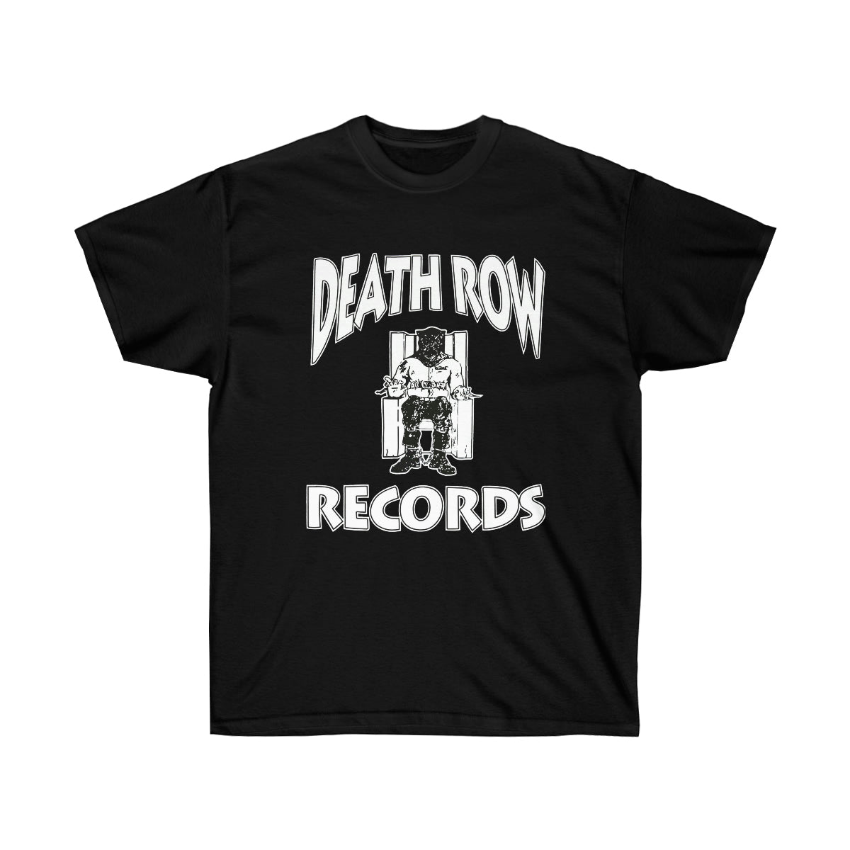 White Death Row Men T-Shirt - Black, 2XL image