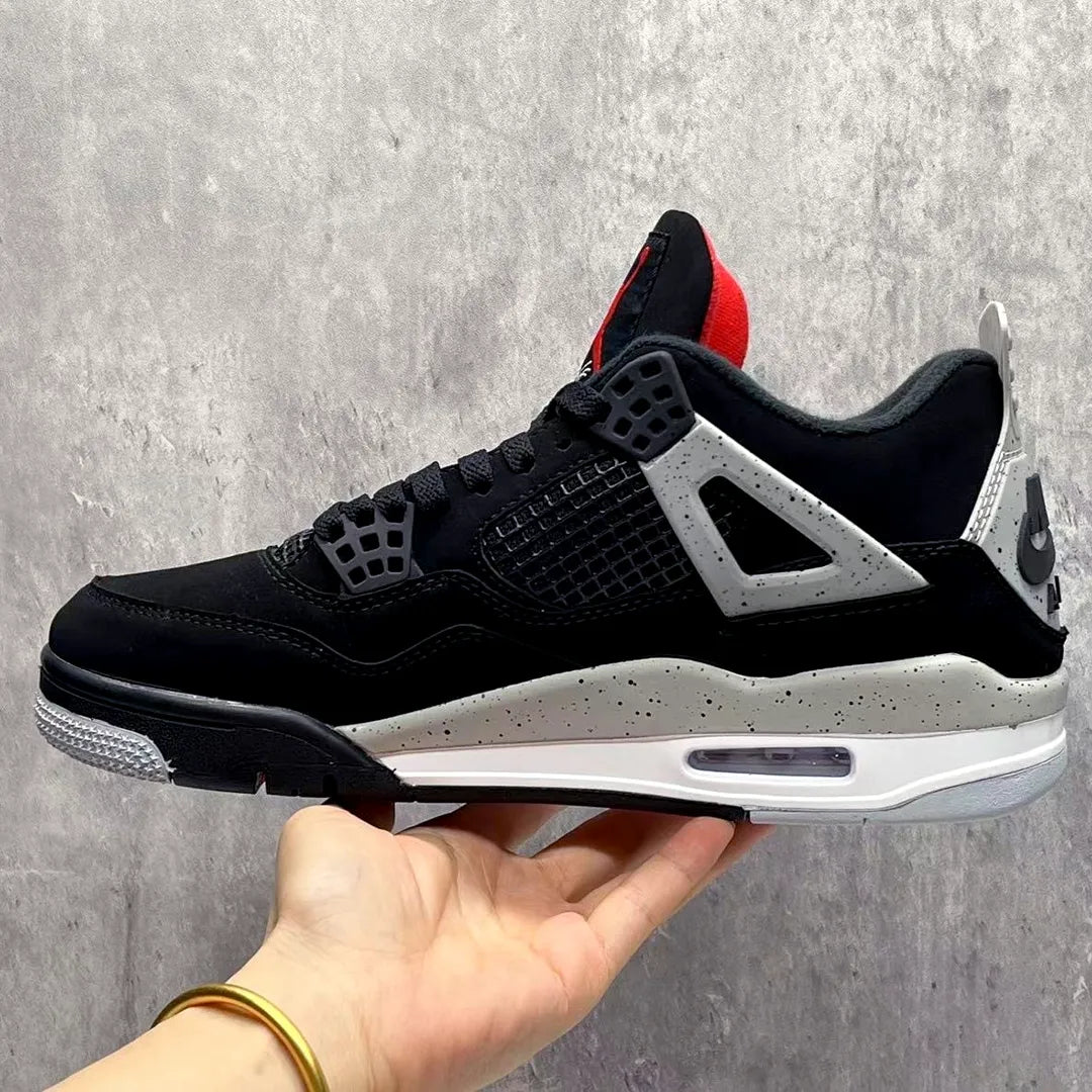 AJ 4 Black Cement Shoes Sneakers - nk0004141 image 4