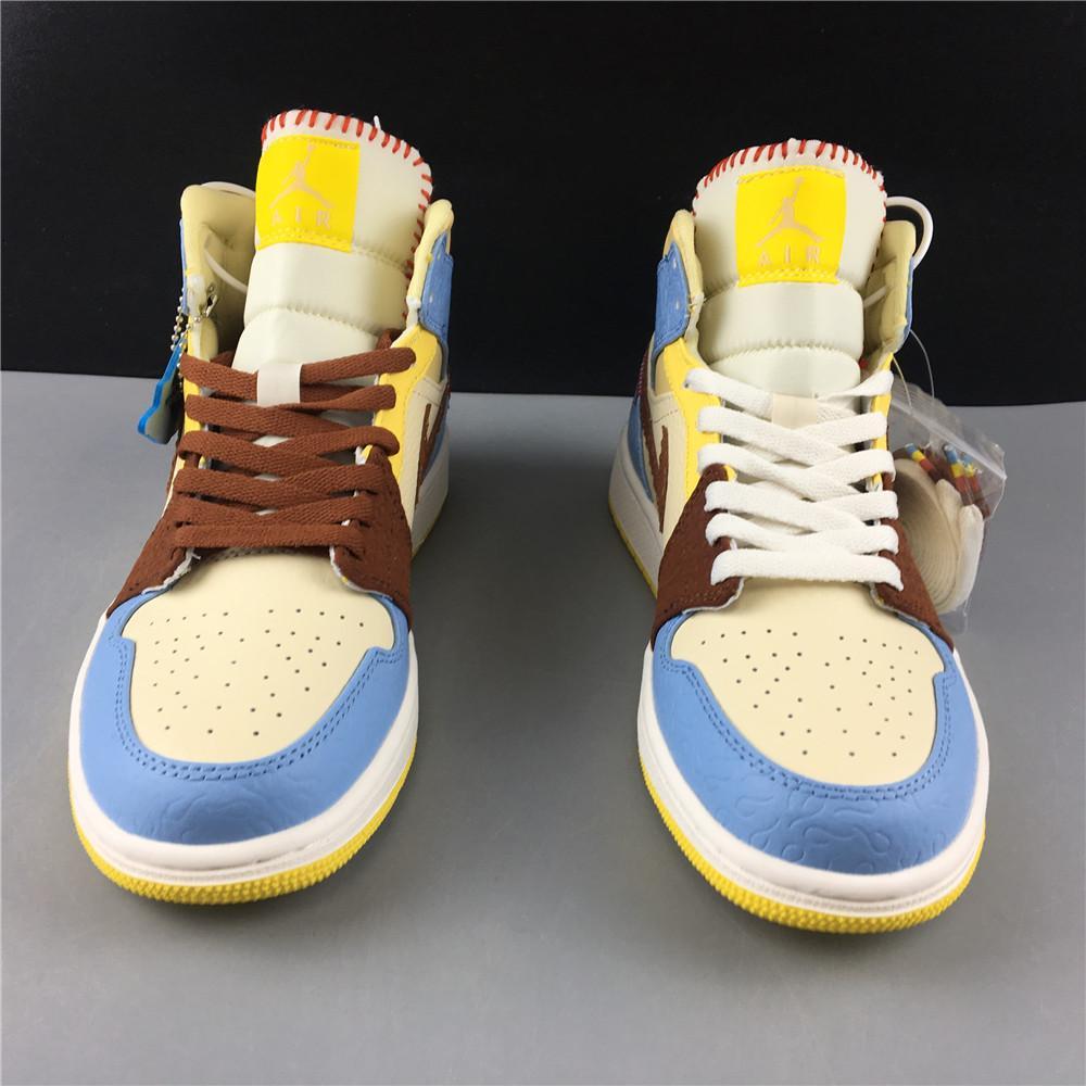 AJ 1 Mid SE Fearless Maison Chateau Rouge Shoes Sneakers - nk0000212 image 5