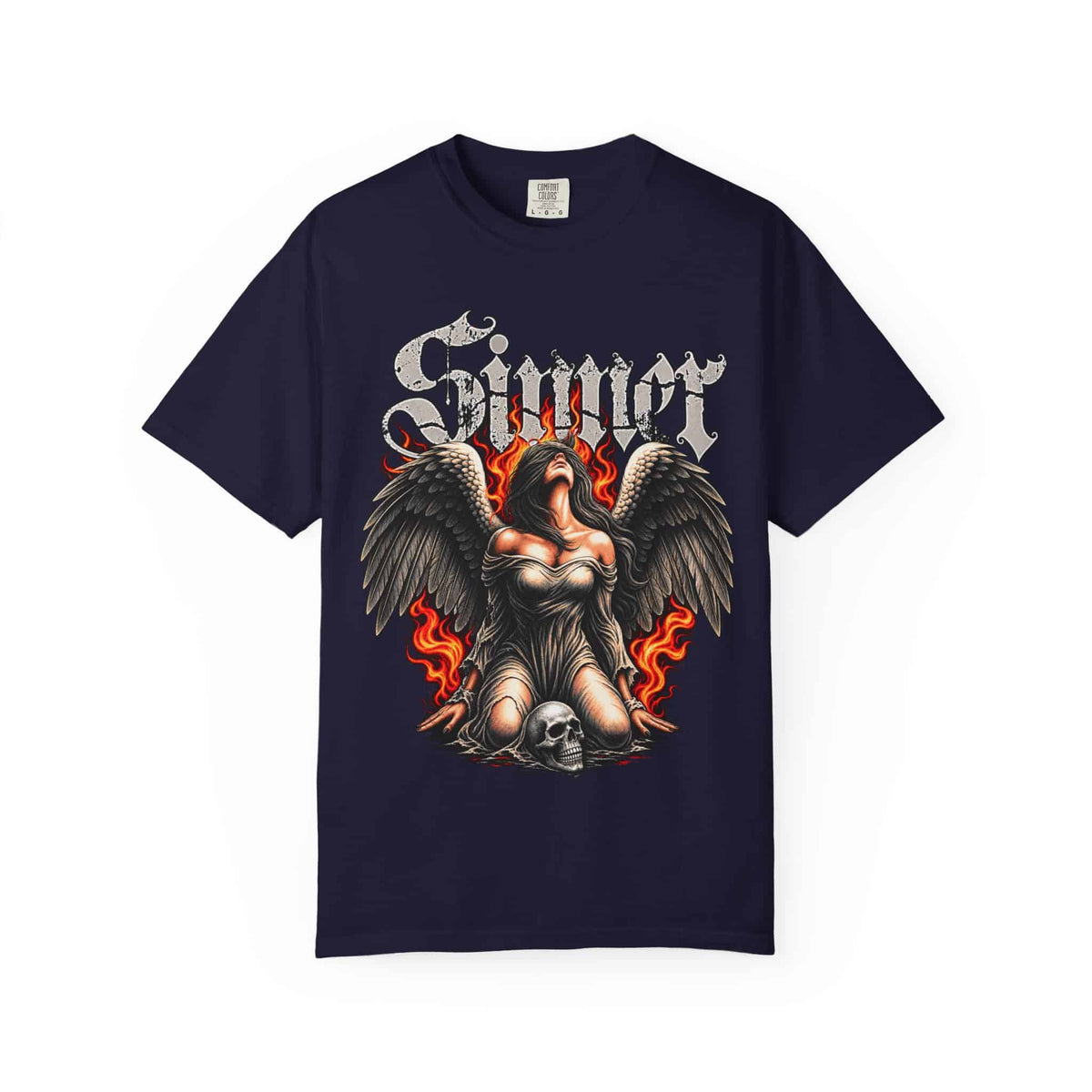 Sinner’s Flame Unisex Garment-Dyed T-shirt image