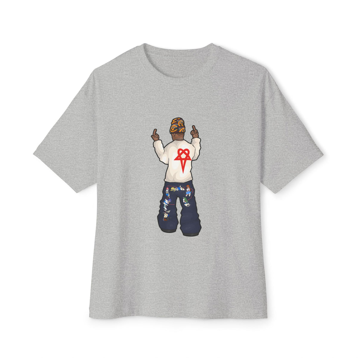 Rebel Attitude Unisex Oversized Boxy Tee - Athletic Heather, 3XL image