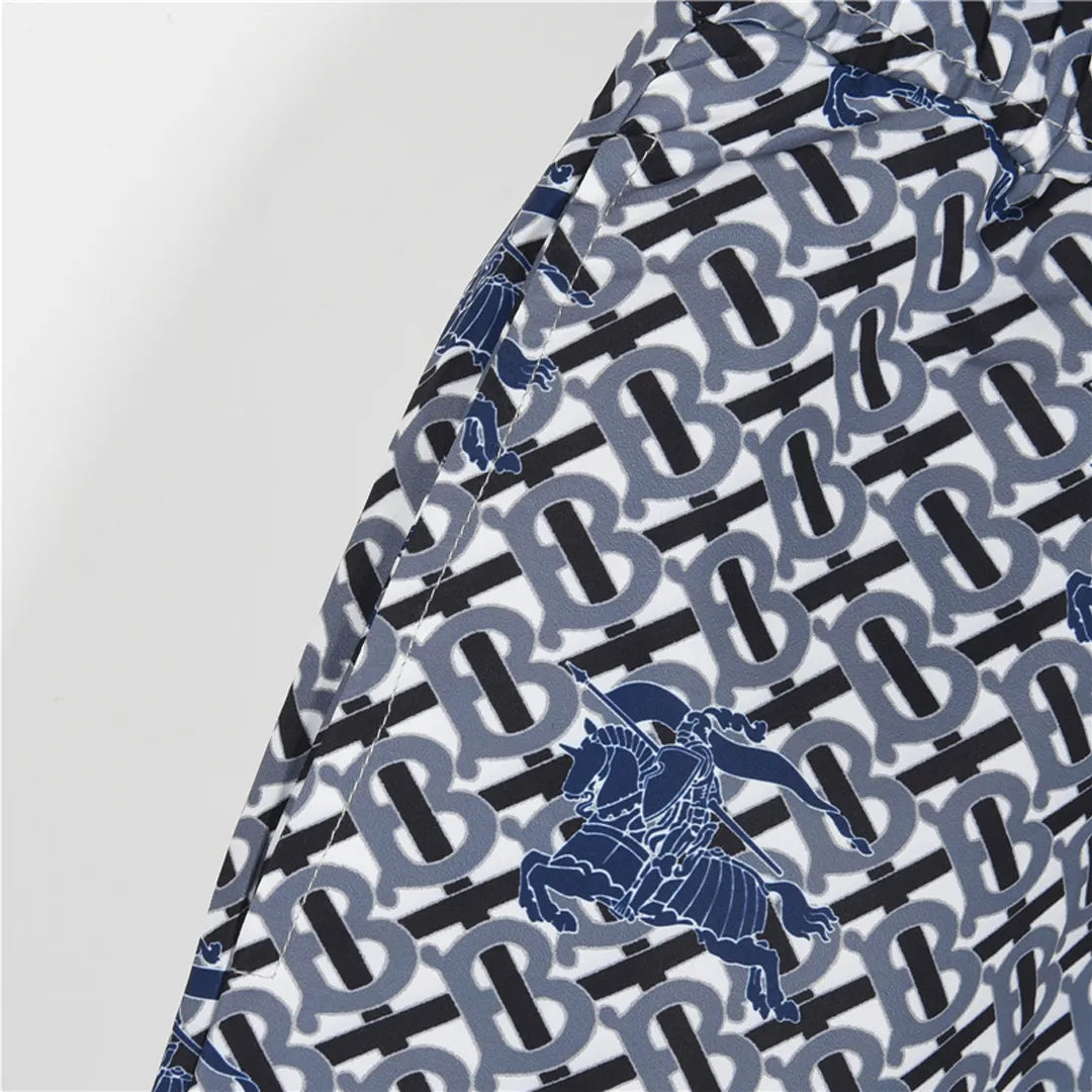 BUR All-Over Monogram Knight Shorts in Navy - 370 – bbr0000370 image 3
