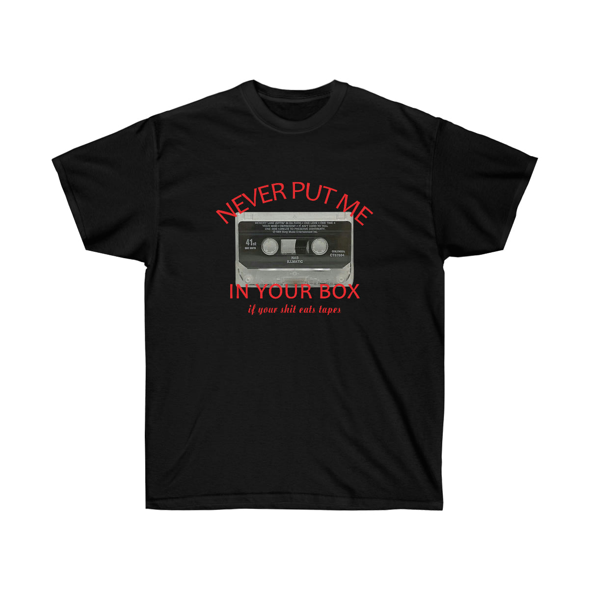 Rap Nas Never Put Me In Your Box Men T-Shirt - Black, 3XL image