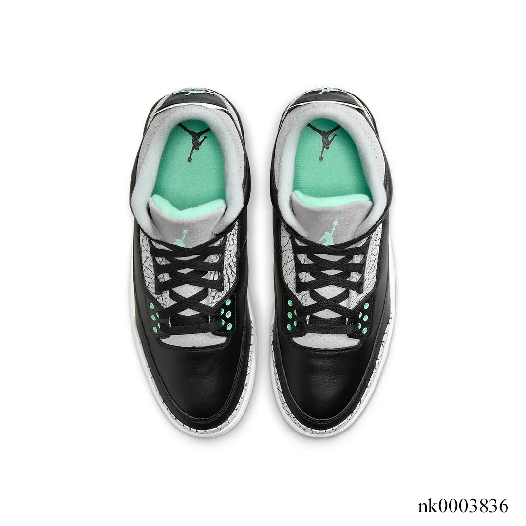 AJ 3 Green Glow Shoes Sneakers - nk0003836 image 3