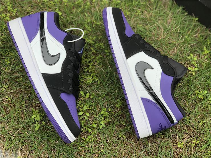 AJ 1 Low Court Purple (GS) Shoes Sneakers - nk0000731 image 12