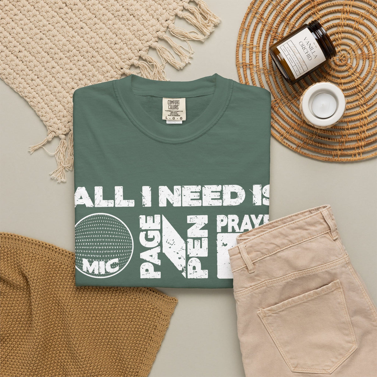 ALL_I_NEED_IS Unisex Garment-Dyed T-shirt image 31