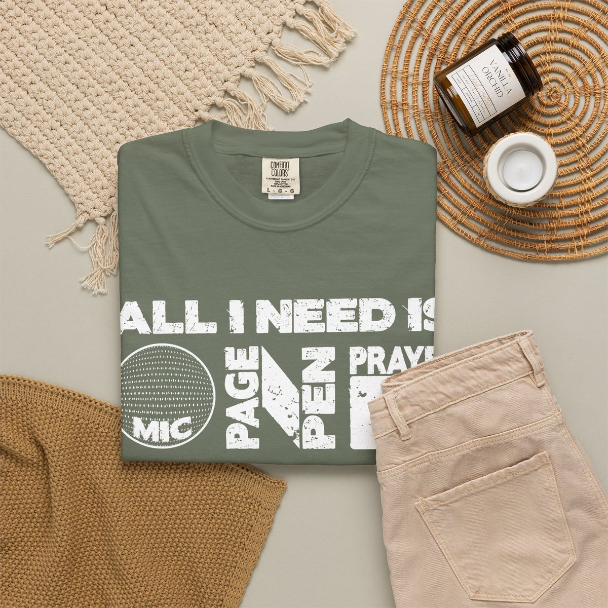 ALL_I_NEED_IS Unisex Garment-Dyed T-shirt image 23