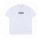 SUP Box Logo Zebra Blue Print T-Shirt in White - 515 - spm0000515 image 0