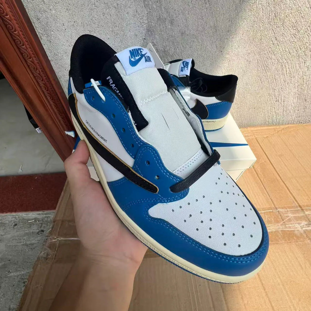 Travis Scott x Fragment x AJ 1 Low Sample Shoes Sneakers – nk0005290 image 3