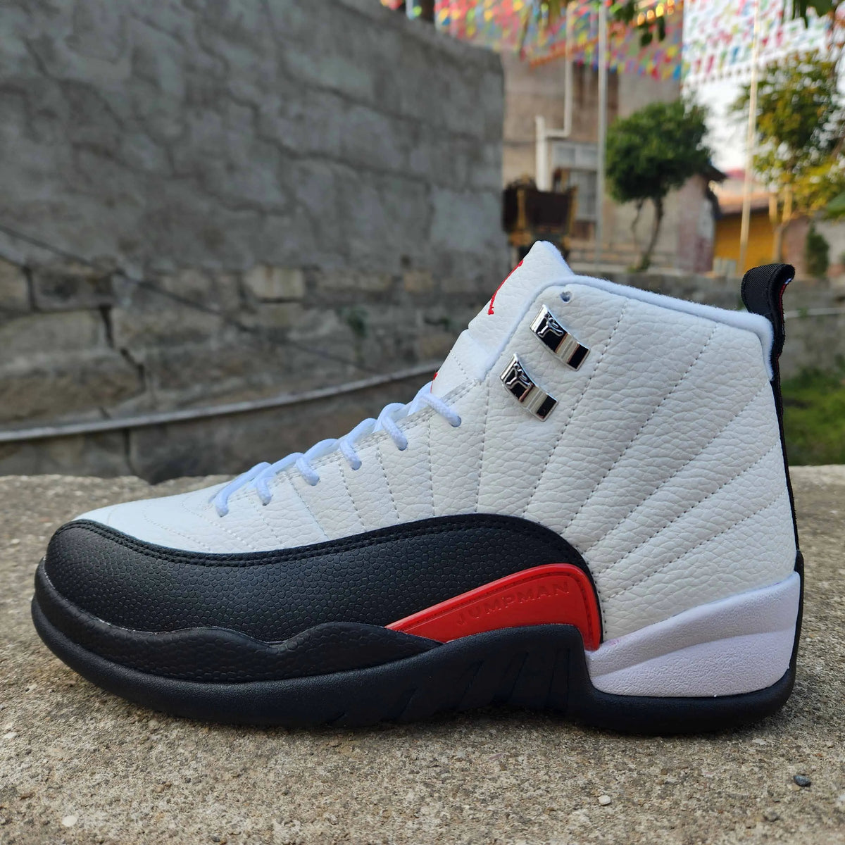 AJ 12 Red Taxi Shoes Sneakers - nk0003556 image 8