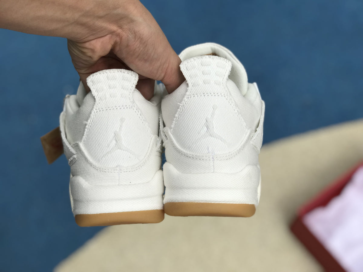 AJ 4 Retro Levi's White (Levi's Tag) Shoes Sneakers - nk0000657 image 9