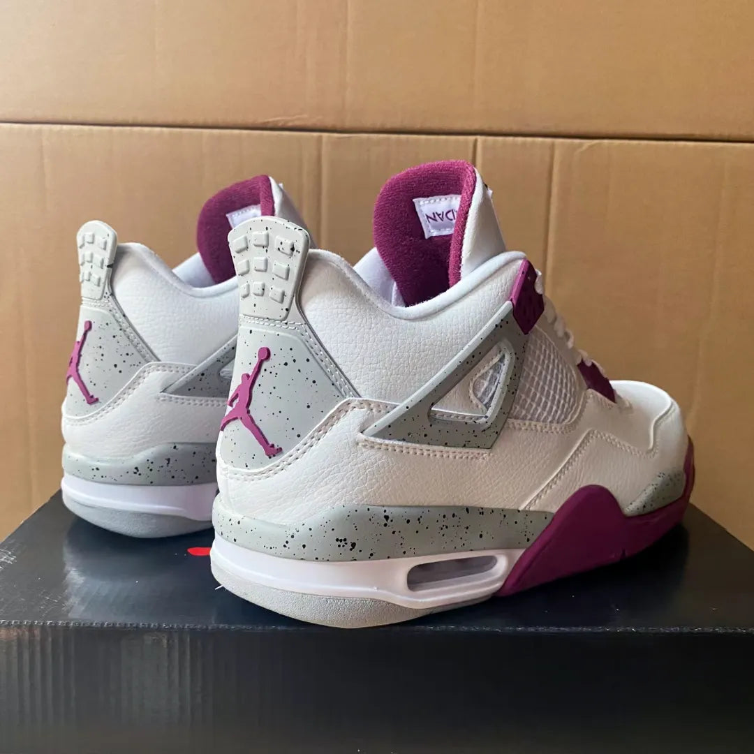 AJ 4 White Purple Cement Shoes Sneakers - nk0004462 image 3