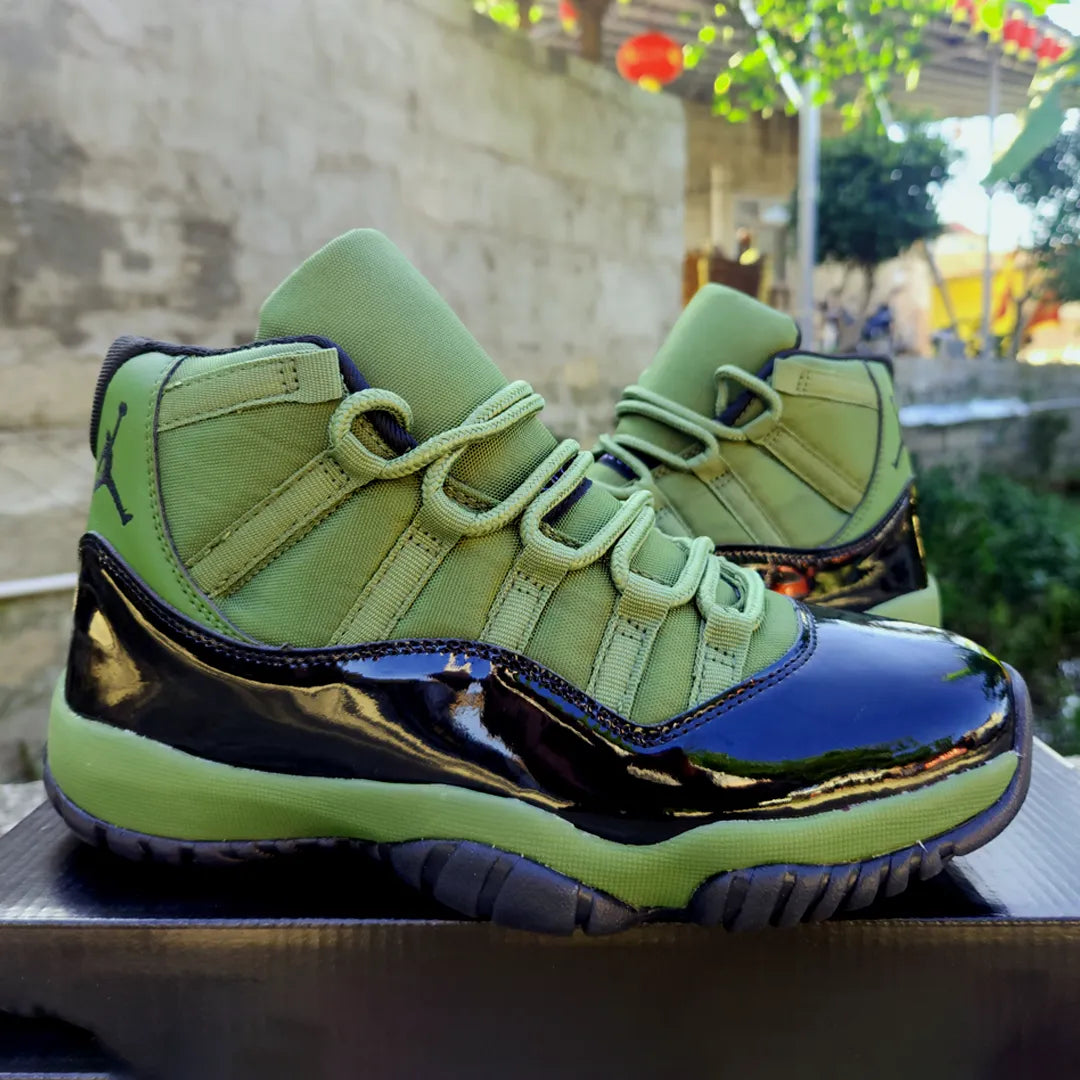 AJ 11 Retro Olive and Black Shoes Sneakers - nk0004177 image 4