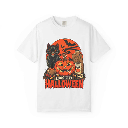 Midnight Cat Unisex Garment-Dyed T-shirt image 0