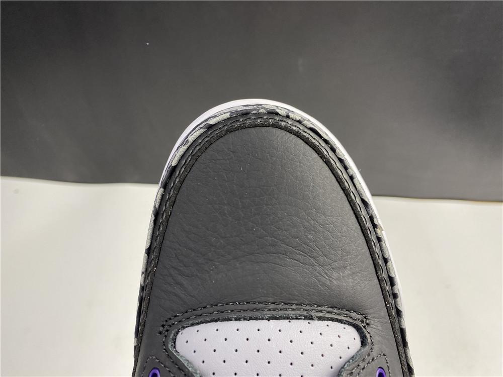 AJ 3 Retro Black Court Purple Shoes Sneakers - nk0000817 image 7