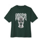 Gangster Mask Unisex Oversized Boxy Tee - Forest, S image