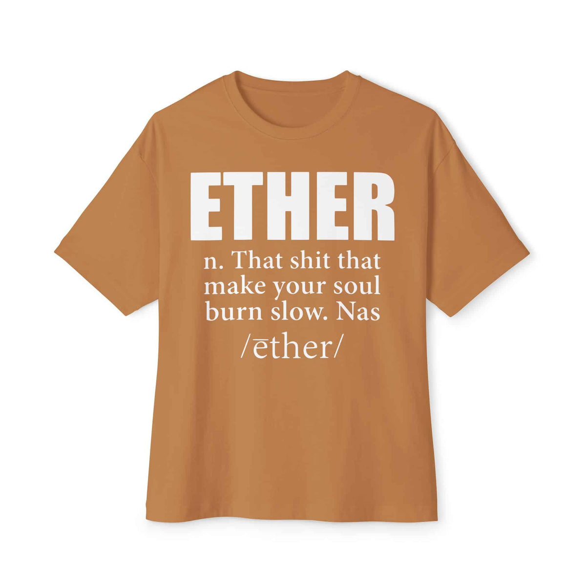 Ether Unisex Oversized Boxy Tee - Toast, XS image