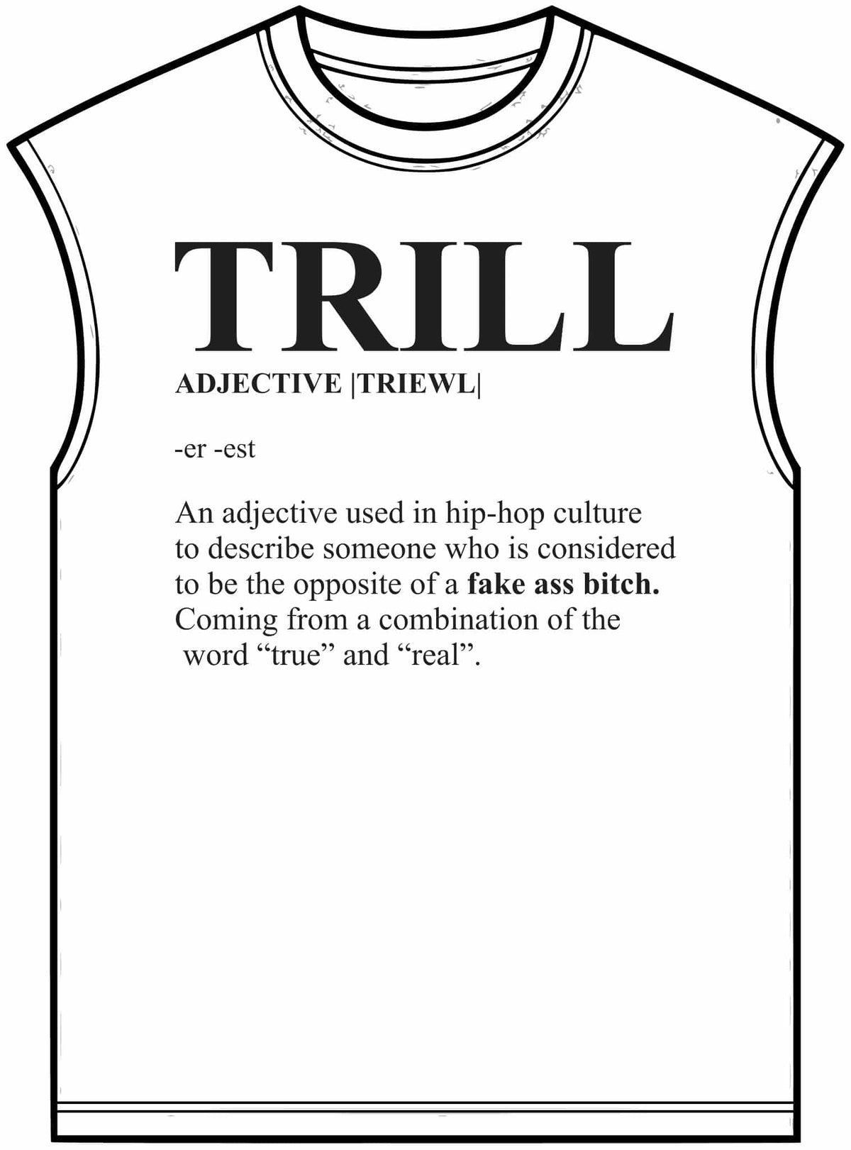 Trill Definition Unisex Garment-Dyed Muscle Tee image 0