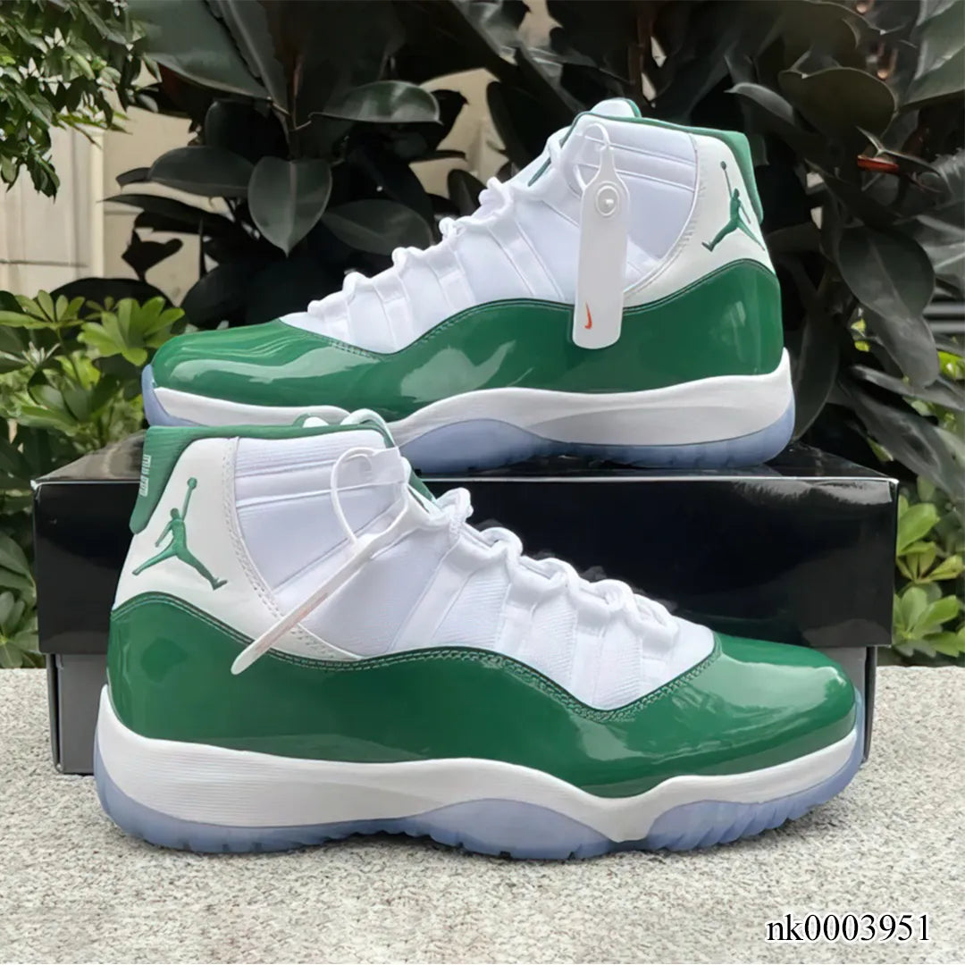 AJ 11 White Green Shoes Sneakers - nk0003951 image 6
